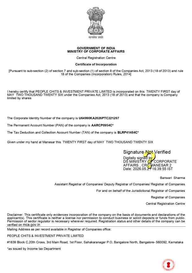 Certificate